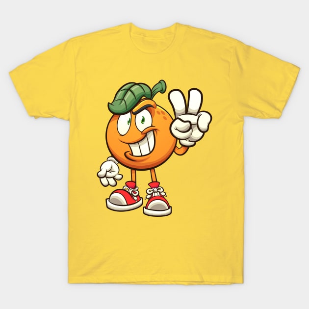 Cartoon orange T-Shirt by memoangeles